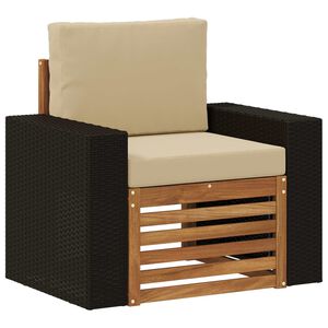 vidaXL Canapea Medie pentru Exterior natural