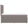 vidaXL Pat box spring cu saltea, gri taupe, 100x200 cm, textil
