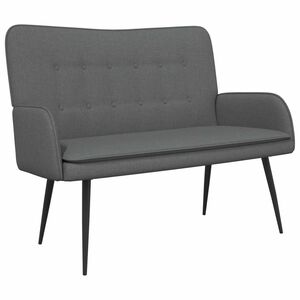 vidaXL Canapea cu 2 locuri Gri &icirc;nchis 115 x 61 x 87 cm țesătură