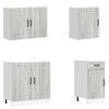 vidaXL Set de dulapuri de bucătărie 7 piese „Kalmar” lemn Sonoma gri