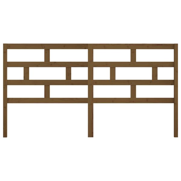 vidaXL Tăblie de pat, maro miere, 186x4x100 cm, lemn masiv de pin