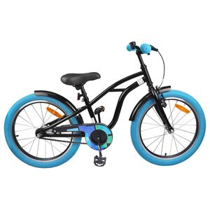 vidaXL Bicicletă pentru Copii 18 Inci pentru 5-7 ani Negru
