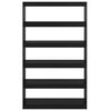 vidaXL Bibliotecă/Separator cameră, negru,100x30x167,5 cm, pin masiv