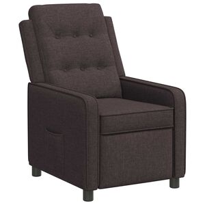 vidaXL Fotoliu recliner Maro &icirc;nchis 65 x 93 x 102 cm Țesătură