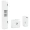 vidaXL Set de cabinet pentru baie cu 3 piese HOORN Alb foarte lucios