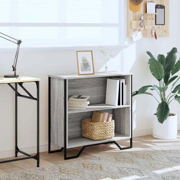 vidaXL Bibliotecă, gri sonoma, 80x31x74,5 cm, lemn prelucrat