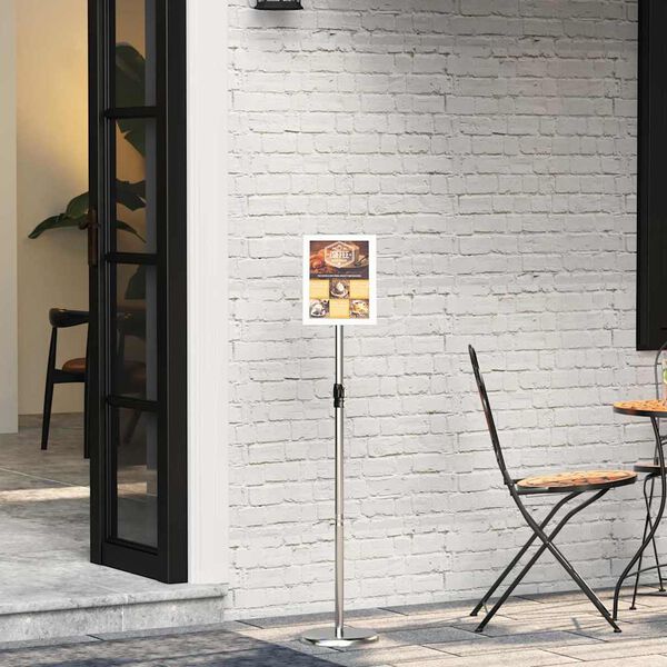 vidaXL Panouri pentru T&acirc;rguri Argintiu 25 x 25 x 125 cm Aluminiu