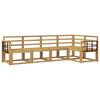 vidaXL Set de canapele de exterior 5 buc. Alb Lemn Solid de Acacia