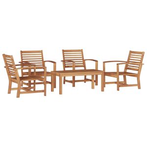 vidaXL Set de canapele pentru grădină 5 pcs natural Lemn solid de tec