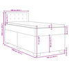 vidaXL Pat box spring cu saltea, gri închis, 100x200 cm, catifea