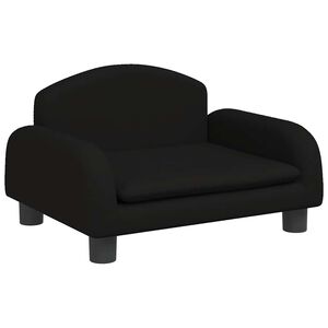 vidaXL Canapea pentru copii, negru, 50x40x30 cm, material textil