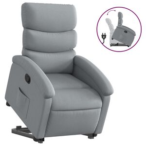 vidaXL Fotoliu electric masaj rabatabil / ridicare verde &icirc;nchis textil