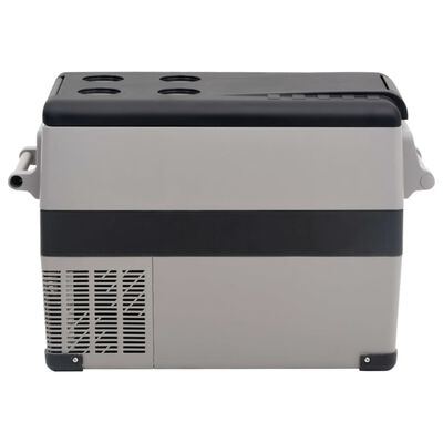 vidaXL Ladă frigorifică cu mâner, negru și gri, 35 L, PP și PE