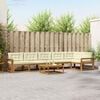 vidaXL Set de canapele de exterior cu pernă 7 pcs Natural și Crem