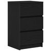 vidaXL Noptiera cu 3 sertare Negru 39x35x65 cm