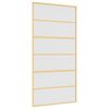 vidaXL Ușă glisantă, auriu, 102,5x205 cm, sticlă ESG mată și aluminiu