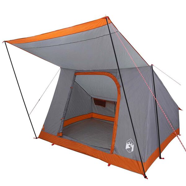vidaXL Cort de Camping Gri și Portocalie 223 x 163 x 130 cm tafta