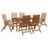 vidaXL 7-Piece Garden Dining Set natural Lemn Solid de Acacia