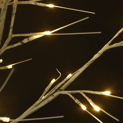 vidaXL Pom de Crăciun, 140 LED-uri, alb cald, 1,5 m, salcie, int./ext.
