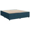 vidaXL Pat box spring cu saltea, albastru, 200x200 cm, catifea