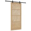 vidaXL Ușă glisantă 93 x 211 cm Lemn prelucrat Natural și Negru