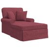vidaXL Chaise Lounge cu fustă Roșu Vin 91 x 157 x 91 cm țesătură