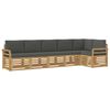 vidaXL Set de canapele de exterior 6 pcs Alb și antracit