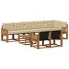 vidaXL Set de canapele de exterior 9 buc. Natural și Bej