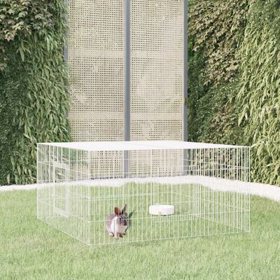 vidaXL Cușcă pentru iepuri, 110x110x55 cm, fier galvanizat