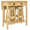 vidaXL Set mobilier de bar, 3 piese, lemn masiv de pin