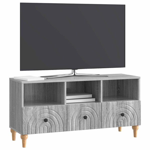 vidaXL Cabinet TV Sonoma gri 102 x 34,5 x 50 cm Lemn prelucrat