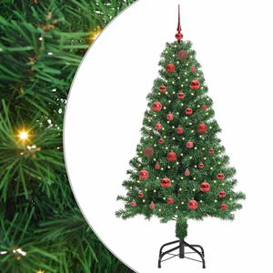 vidaXL Brad de Crăciun artificial Verde 150 cm PVC și Oțel și Plastic