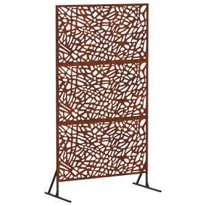 vidaXL Ecran de intimitate 100 x 50 x 180 cm Ruginit