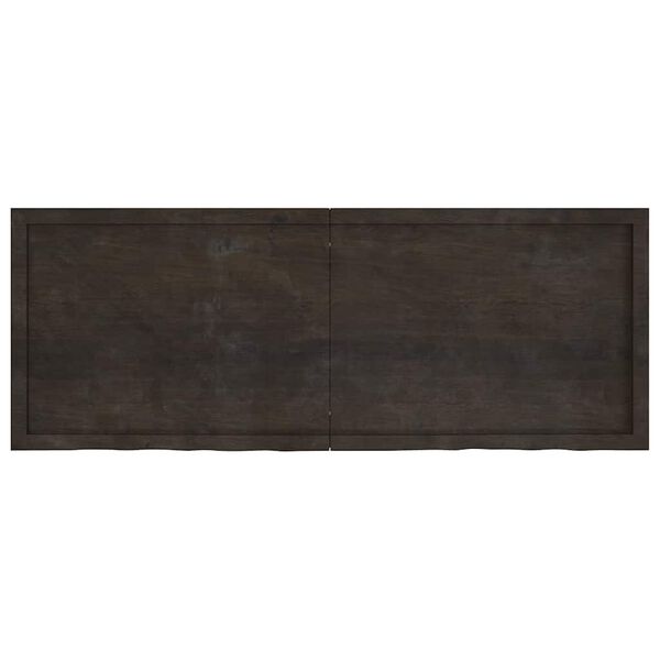 vidaXL Blat de baie, maro închis, 160x60x(2-6) cm, lemn masiv tratat