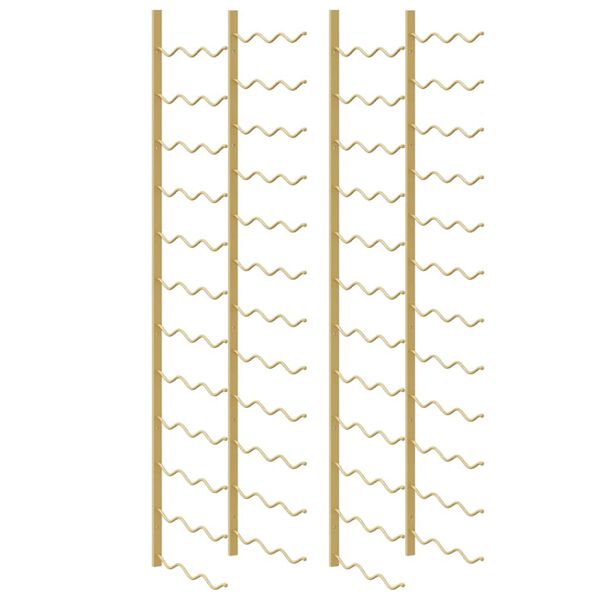 vidaXL Suport sticle de vin de perete, 36 sticle, 2 buc., auriu, fier