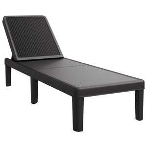 vidaXL Șezlong reglabil &icirc;n &icirc;nălțime &icirc;n 4 direcții, 155,5x57x28 cm, PP