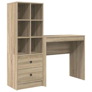 vidaXL Birou Stejar Sonoma 125,5 x 40 x 127 cm 2 buc.