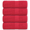 vidaXL Prosoape de baie, FROGN, 4 buc., roșu, 30x30 cm, 360 g/m&sup2;