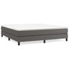 vidaXL Cadru de pat cu arcuri, gri, 160x200 cm, piele ecologică