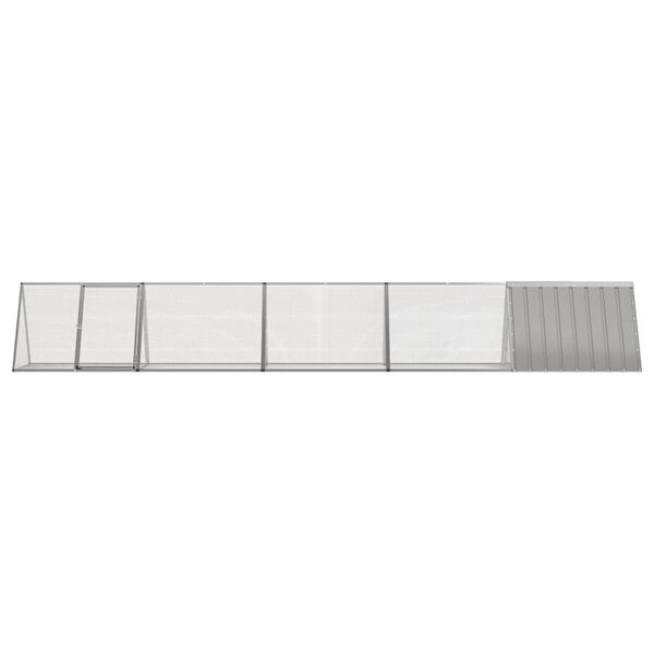 vidaXL Cușcă pentru iepuri, gri, 504,5x80,5x71 cm, oțel galvanizat