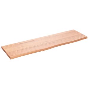 vidaXL Poliță perete maro deschis 100x30x2 cm lemn masiv stejar tratat