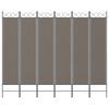 vidaXL Paravan de cameră cu 6 panouri, antracit, 240x200 cm, textil