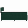 vidaXL Pat box spring cu saltea, verde &icirc;nchis, 90x190 cm, catifea