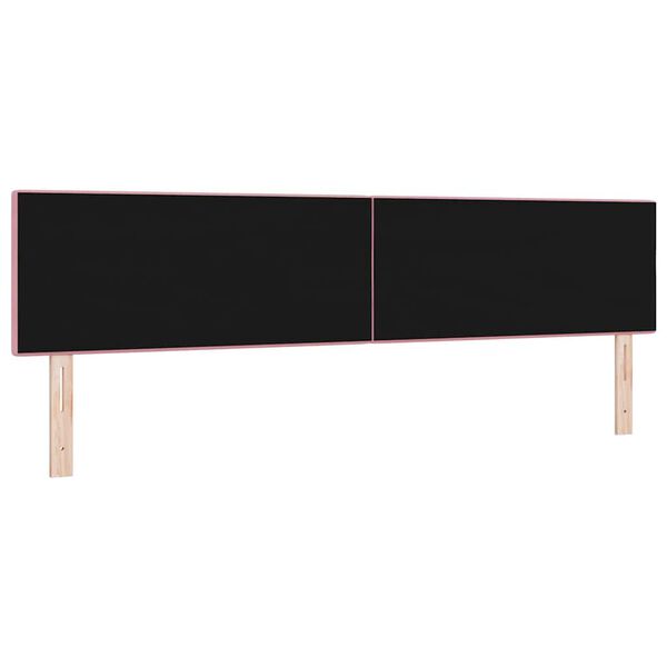 vidaXL Tăblie cap cu headboard Roz 200 cm Piele artificială