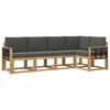 vidaXL Set de canapele de exterior cu pernă 5 pcs Alb și antracit