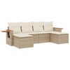 vidaXL Set canapele de grădină cu perne, 6 piese, bej, poliratan
