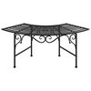 vidaXL Bancă de copac, negru, 113 cm, oțel
