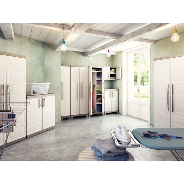 Keter Dulap de depozitare cu rafturi Excellence, bej și taupe, 182 cm