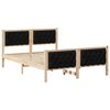 vidaXL Cadru de pat cu headboard Negru 140 x 190 cm Lemn de pin masiv