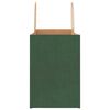 vidaXL Pungi de h&acirc;rtie 250 buc cu m&acirc;nere verde 32x17x25 cm